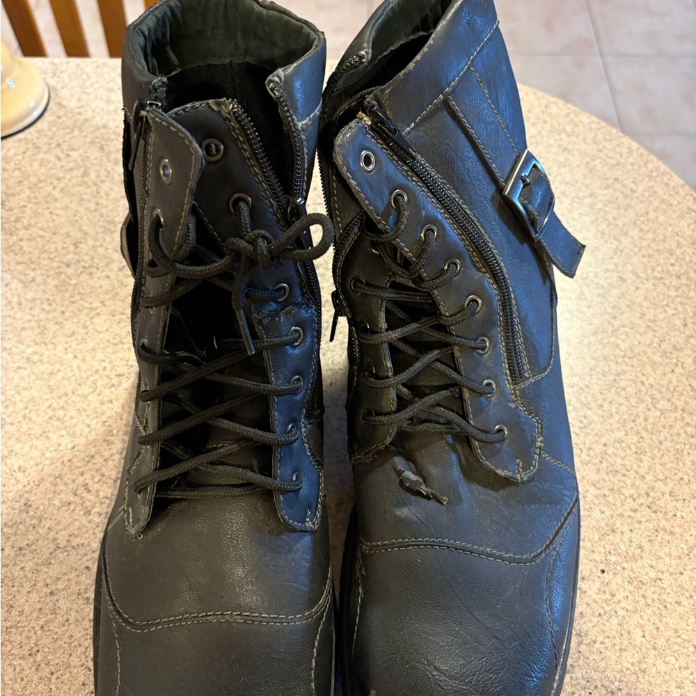 Men's Black Leather Boots
